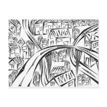 Encircled Town Postcard