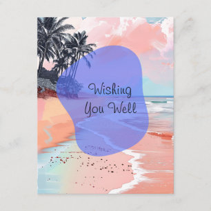 Encloser Card Wedding Wishing You Well Beach 