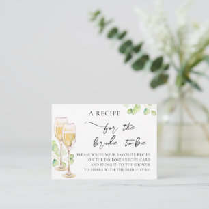 Enclosure Card "A RECIPE" for the bridel shower