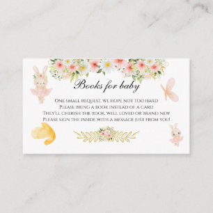 Enclosure card baby shower bunny book card