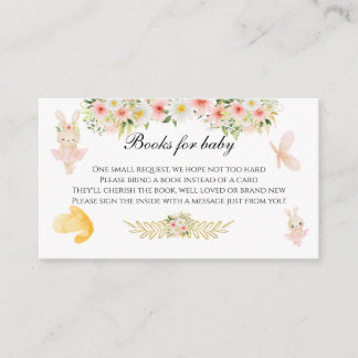 Enclosure card baby shower bunny book card