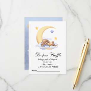 Enclosure Card Baby shower Diaper Raffle.