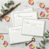 Enclosure Card Bridal Shower date night ideas