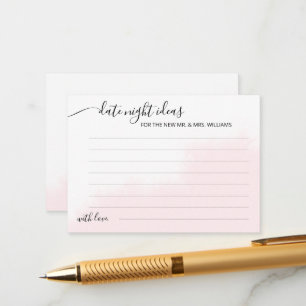Enclosure Card Bridal Shower date night ideas