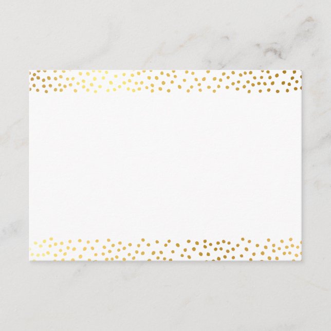 ENCLOSURE CARD chic rustic gold mini confetti (Front)