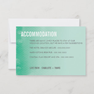 ENCLOSURE CARD :: ombre watercolor emerald green