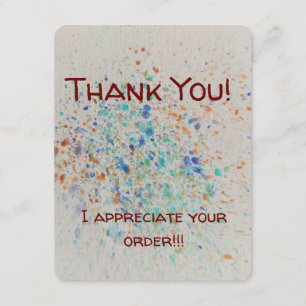 Enclosure card-Order Thank You message Card