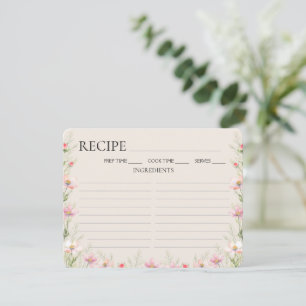 Enclosure Card Recipe Wildflower wedding.