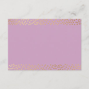 ENCLOSURE CARD rustic gold mini confetti purple