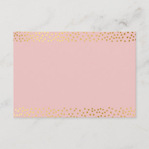 ENCLOSURE CARD rustic gold mini cute confetti pink