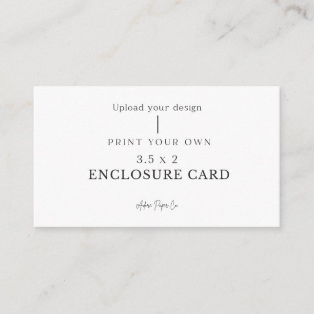 Enclosure Card: Upload and Print Your Own Card (Front)