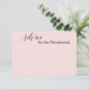 Enclosure Cards Advice for a bride shower.