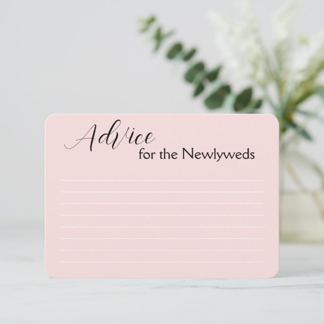 Enclosure Cards Advice for a bride shower. (Standing Front)