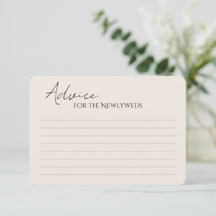 Enclosure Cards Advice for a bride shower.