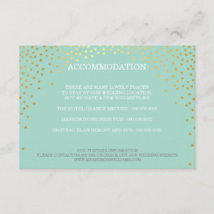 ENCLOSURE chic rustic mini gold confetti mint Card