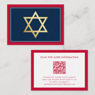 ENCLOSURE insert Bar Mitzvah logo QR code red navy