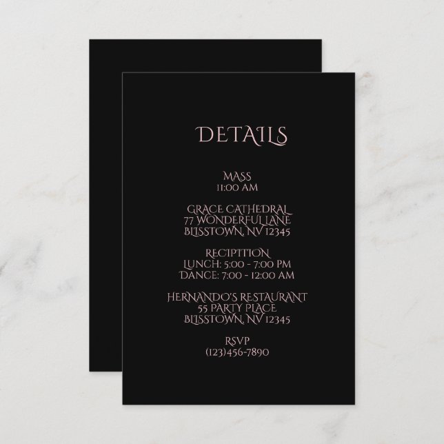 Enclosure Spanish Quinceañera Rose (Front/Back)