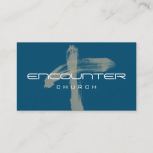 Encounter Cross Church Religion Christian Pastor Business Card