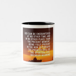 Encounter God in the Present Two-Tone Coffee Mug