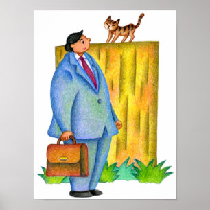 Encounter with a kitten on the way home. poster