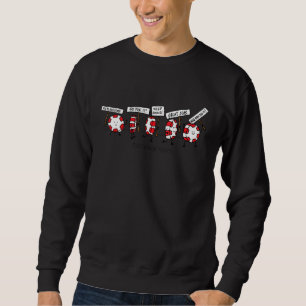 Encourage Mints Marching - funny, peppermint carto Sweatshirt