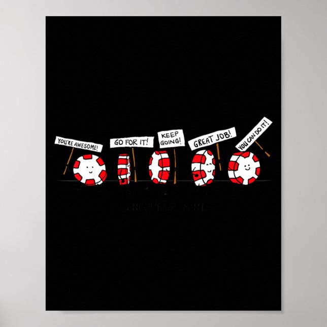 Encourage Mints Marching - Funny Peppermint Poster (Front)