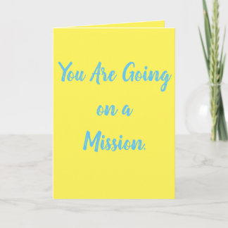 Encourage those embarking on Missions trips. Card