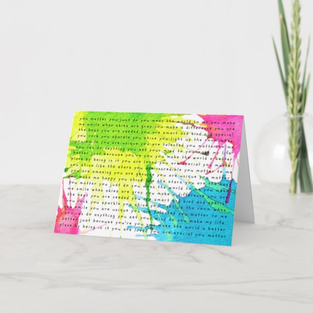 EncourageMe "You Matter" Version 2  Card (Front)