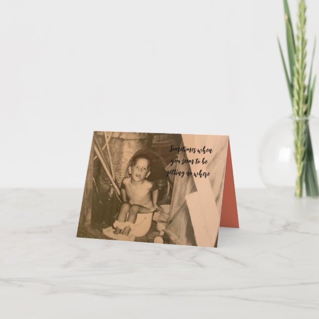 encouragement4" x 5.6" Folded greeting card Card (Front)