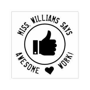 Encouragement Awesome Work Teachers Personalised Self-inking Stamp