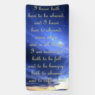 Encouragement Banner - Philippians 4:12