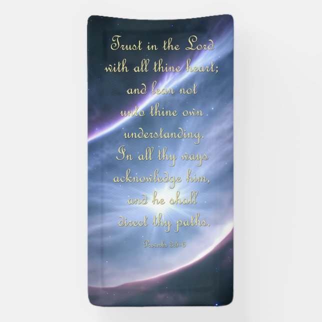 Encouragement Banner - Proverbs 3:5–6 (Vertical)