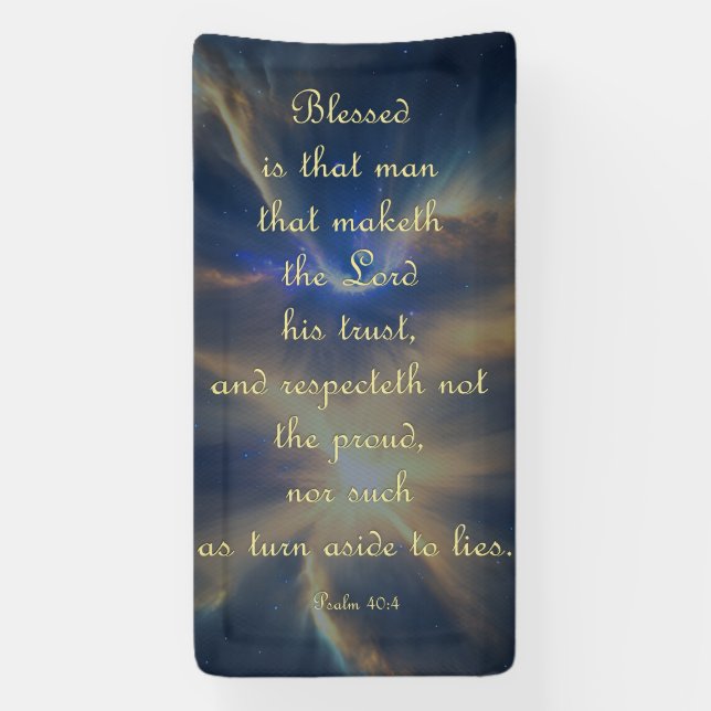 Encouragement Banner - Psalm 40:4 (Vertical)