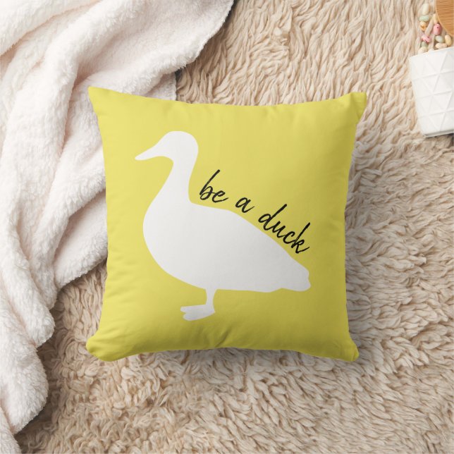 Encouragement Be A Duck Yellow Cushion (Blanket)