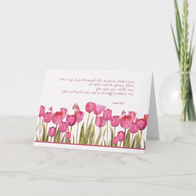 encouragement cancer  patient, christian card (Front)