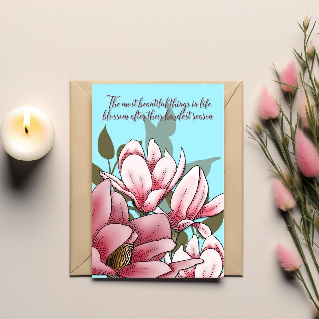 Encouragement Card: Magnolia Blossom Strength Card (Strength & Hope. Send a beautiful reminder of growth and resilience.)