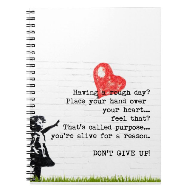 Encouragement Don't Give Up Inspiration Journal (Front)