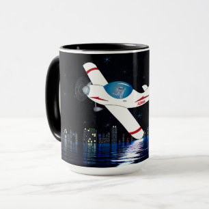 Encouragement Fly High Reach Dream Aeroplane Night Mug