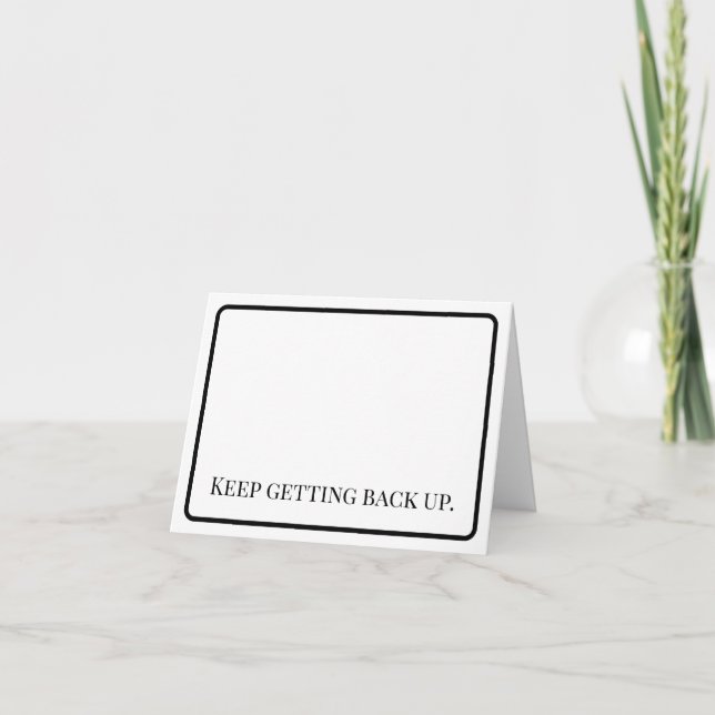 Encouragement: Get Up Notecard (Front)