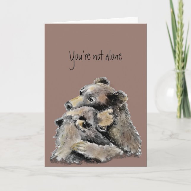 Encouragement,Get Well, Cancer, Loss Bear Hugs Card (Front)