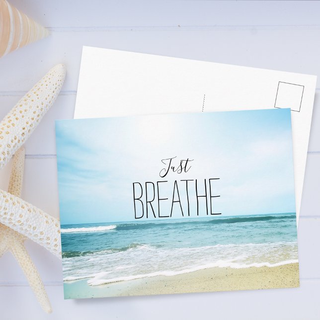 Encouragement Just Breathe at the Beach Postcard (Encouragement Just Breathe at the Beach Postcard)