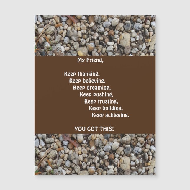 Encouragement Man Magnetic Greeting Card (Front)