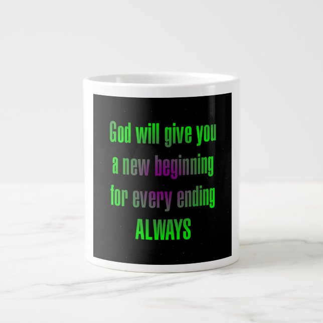 Encouragement Quote # 78 Large Coffee Mug (Front)