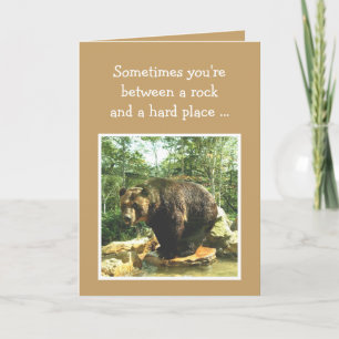 Encouragement Right Choice Decision Fun Bear Card