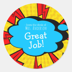 Encouragement Sticker Teachers Name