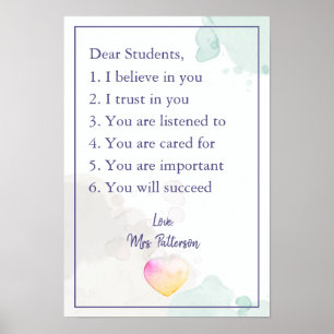 Encouragement Teachers Classroom Poster