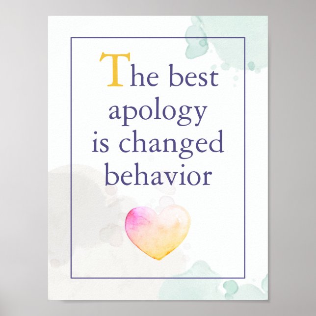 Encouragement Teachers Classroom Watercolor Poster (Front)