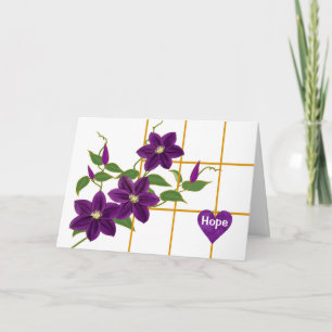 Encouragement to Keep Climbing with Clematis Card