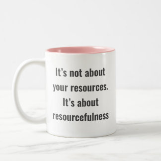 Encouragement words with simple text on Two-Tone coffee mug