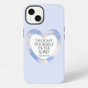Encouraging and Uplifting Light Blue Bible Verse C iPhone 13 Case